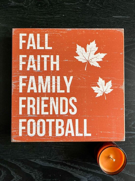 Rustic Fall/Thanksgiving Decor Wooden Box Sign - Picture 1 of 13